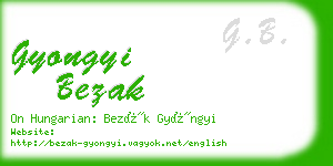 gyongyi bezak business card